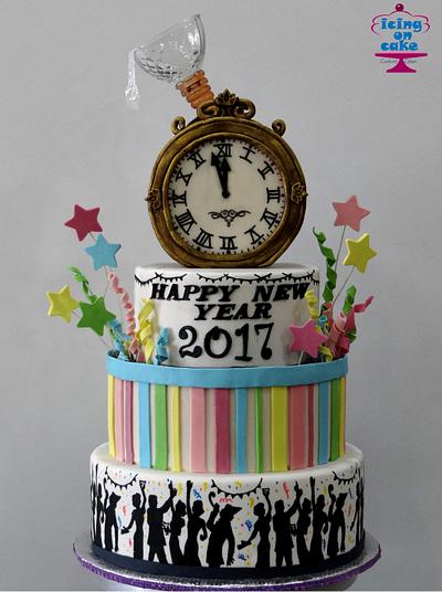 2017- New Year's Eve Cake - Cake by Icing on Cake