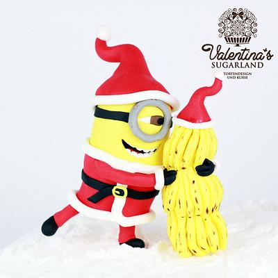 Tutorial Christmas Minion with Banana Tree - Cake by Valentina's Sugarland