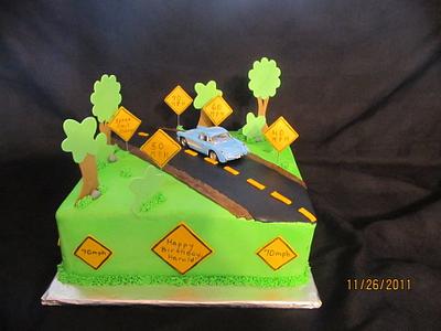 On the road 70th Birthday - Cake by kimma