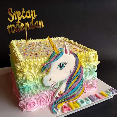 Colorful Unicorn  - Cake by Dragana