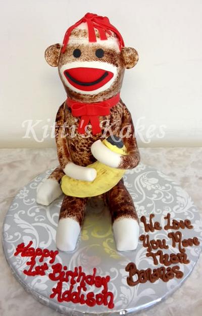 Sock Monkey - Cake by Kitti Lightfoot