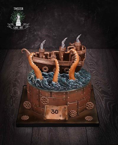 Steampunk ship cake - Cake by Twister Cake Art