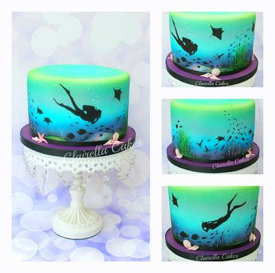 Scuba Diving Cake - Cake by Clairella Cakes 