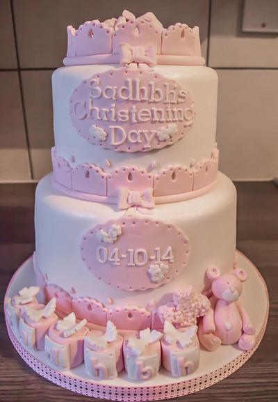 Sadhbh Christening Cake - Cake by Erica Hughes