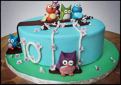 Owl Cake  - Cake by Lamputigu