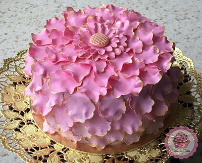 Scalloped Petal ruffle cake  - Cake by Apsara's Cakes