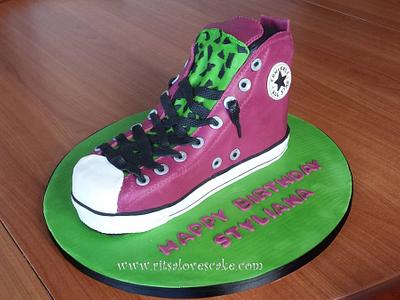 Converse Shoe Cake - Cake by Ritsa Demetriadou