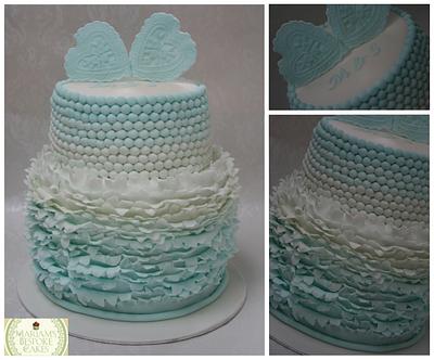 Frills and pearls  - Cake by Mariam's bespoke cakes