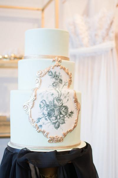Hand Painted Rococo Wedding - Cake by Angel Cakes