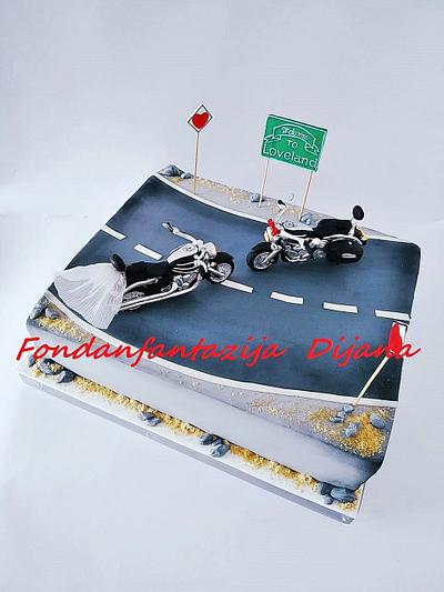Biker wedding cake - Cake by Fondantfantasy