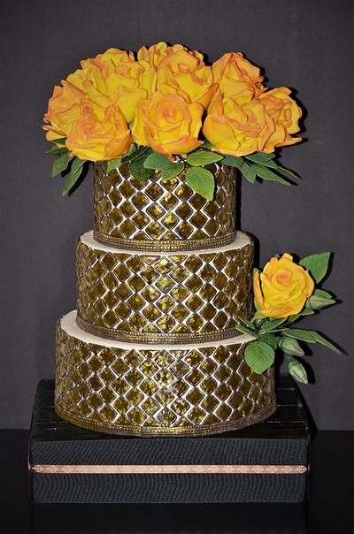 Yellow roses cake - Cake by More_Sugar