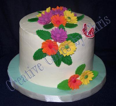 Gerbera Daisies - Cake by Creative Cakes by Chris