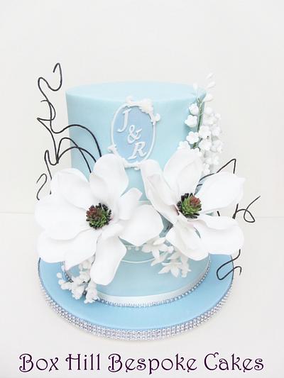 Diamond wedding Magnolia cake - Cake by Nor