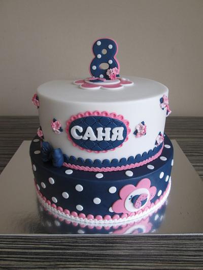Ladybug and Dots Cake - Cake by sansil (Silviya Mihailova)