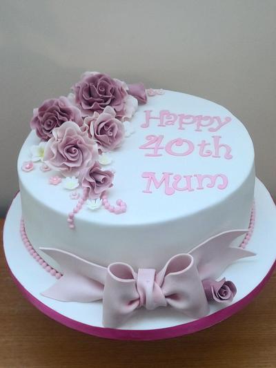 Rose cake for a mum - Cake by Mother and Me Creative Cakes