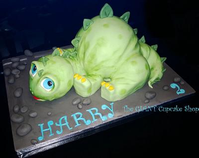 Cute Dinosaur cake - Cake by Amelia Rose Cake Studio
