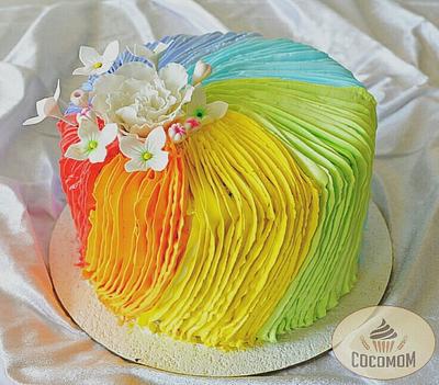 Colourful Holi Cake - Cake by COCOMOM Cakes