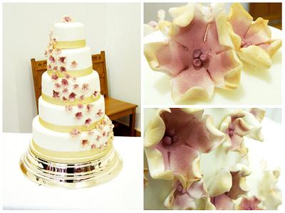 Autumn Gold Wedding Cake - Cake by Cherish Bakery