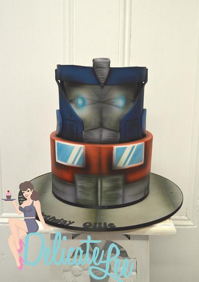 Airbrushed Optimus Prime - Cake by Delicate-Lee