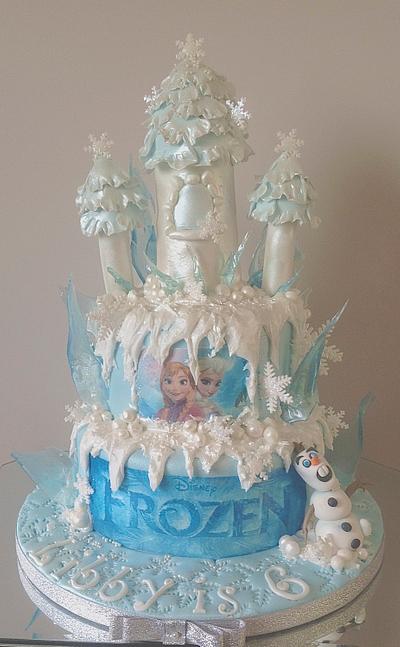 Frozen Ice Castle  - Cake by Alison's Bespoke Cakes