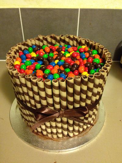 Checkerboard candy barrel cake - Cake by Lindt15