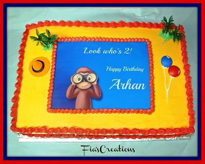 Curious George Cake - Cake by FiasCreations