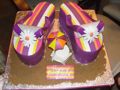Flip flops - Cake by Justbakedcakes