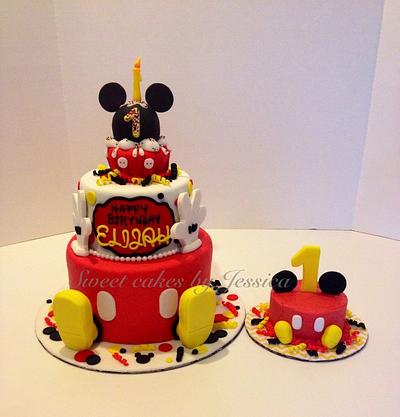 Micky mouse birthday for Icing Smiles - Cake by Sweet cakes by Jessica 