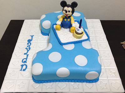 1st Birthday Mickey Mouse Cake - Cake by MariaStubbs