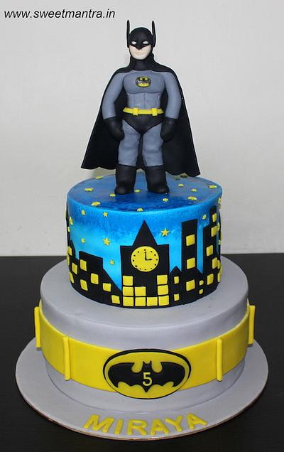 Batman theme 2 tier cake - Cake by Sweet Mantra Homemade Customized Cakes Pune