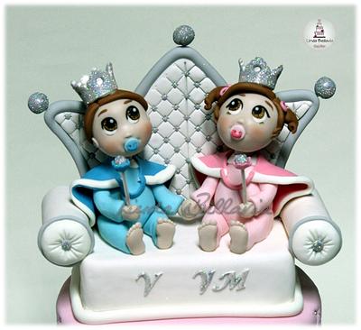 BABY TWINS - Cake by Linda Bellavia Cake Art