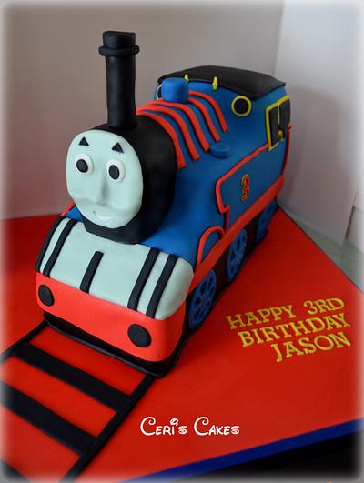 Thomas the tank cake - Cake by Ceri's Cakes