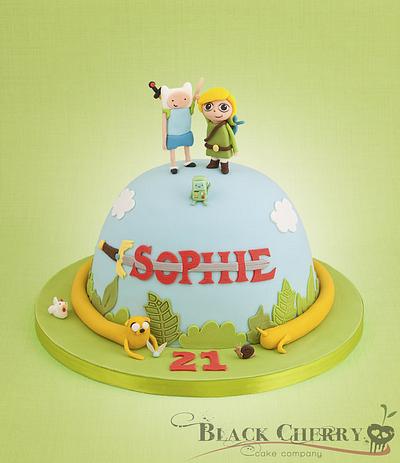 Adventure Time and Zelda mash-up Cake - Cake by Little Cherry