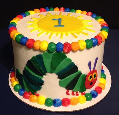 Very Hungry Caterpillar1st Birthday Cake - Cake by Tracy's Custom Cakery LLC