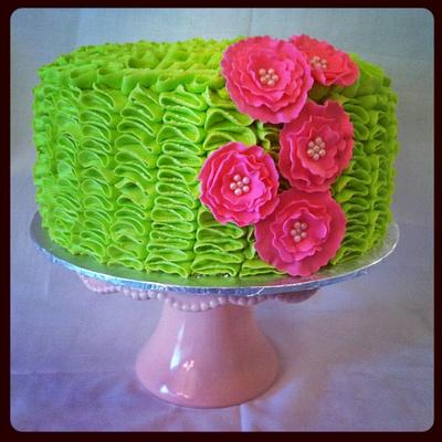 RUFFLY GIRLY CAKE - Cake by Christie's Custom Creations(CCC)
