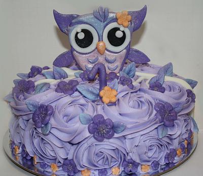 Purple owl cake - Cake by Miranda