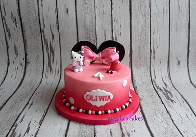 Minnie Mouse/Peppa Pig/Hello Kitty - Cake by Magda's Cakes (Magda Pietkiewicz)