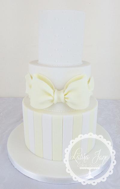 Lemon and ivory Wedding Cake - Cake by Laura Davis