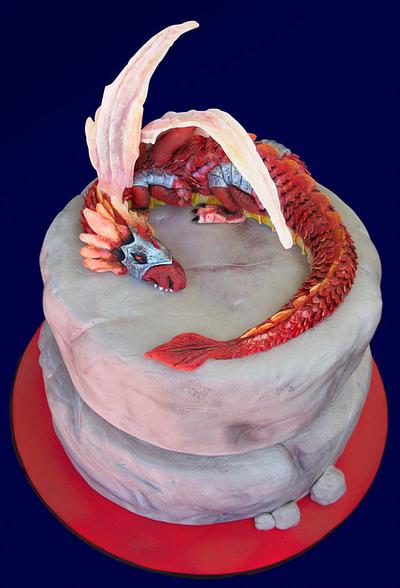 Armoured Dragon - Cake by Kidacity