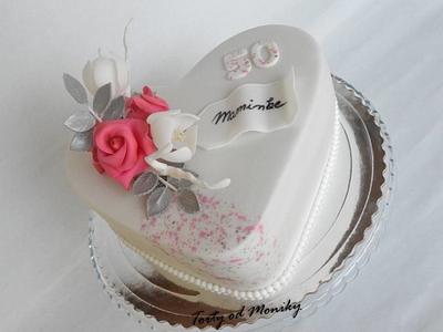 Birthday cake - hearts - Cake by m.o.n.i.č.k.a