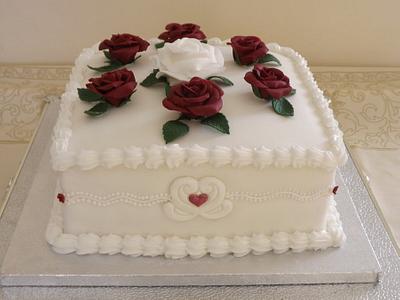 ruby wedding cake - Cake by karenlittle