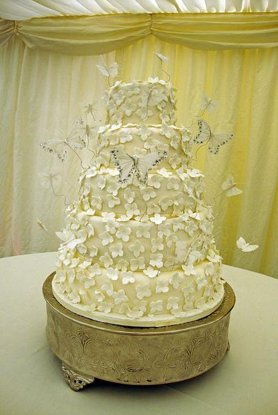 5 Tier Hydrangea Blossom Wedding Cake - Cake by Floriana Reynolds