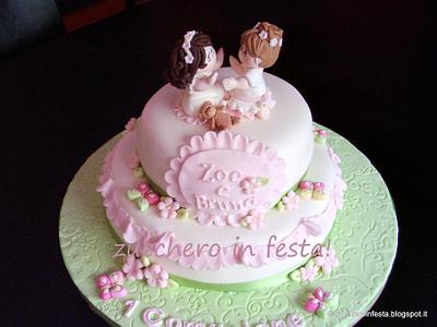first comunnion cake for two sister - Cake by Ginestra