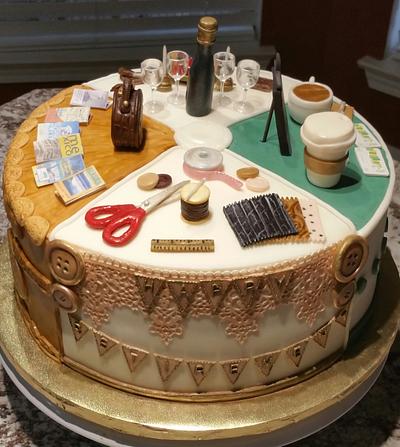 "A Few of Her Favorite Things" Retirement Cake - Cake by Eicie Does It Custom Cakes