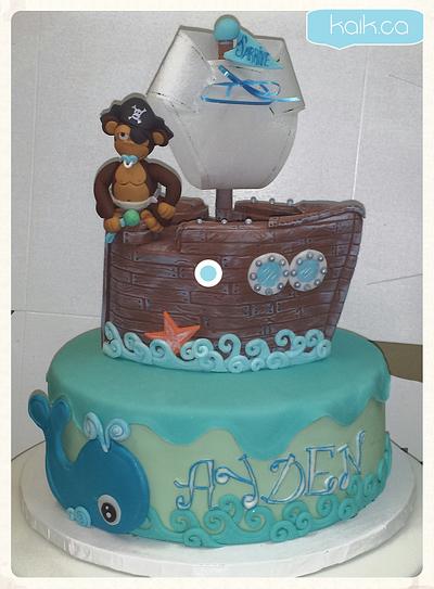 ship with pirate monkey - Cake by ann