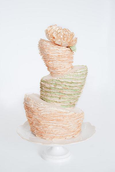 Ruffle Topsy Turvy Cake - Cake by Rachel Skvaril