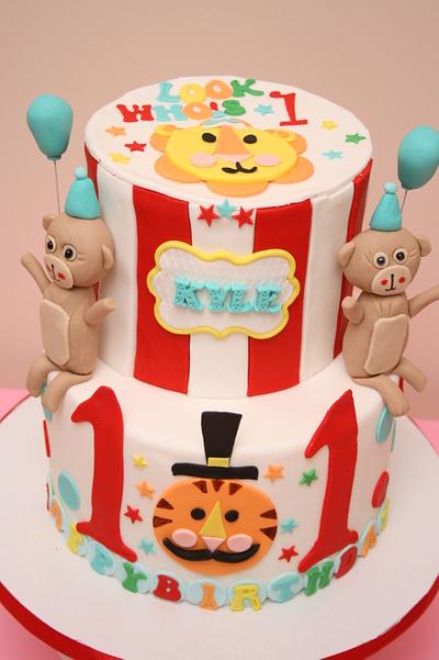 circus themed cake - Cake by Sweet Cravings Toronto