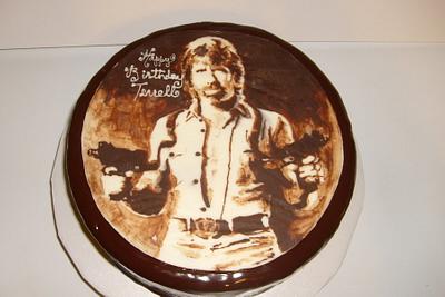 Chocolate Chuck Norris Birthday Cake - Cake by JulieFreund