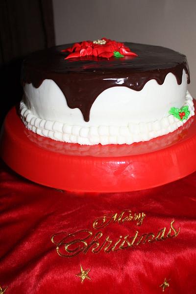 Christmas Poinsetta Cake - Cake by Pam and Nina's Crafty Cakes