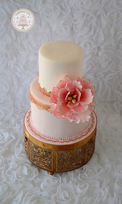 Pink Peony - Cake by Sugarpatch Cakes